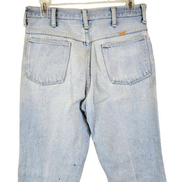 Rustler Jeans Vintage 80s 30 x 32 Women High Rise Boot Cut Light Wash Denim Pant - Picture 11 of 16